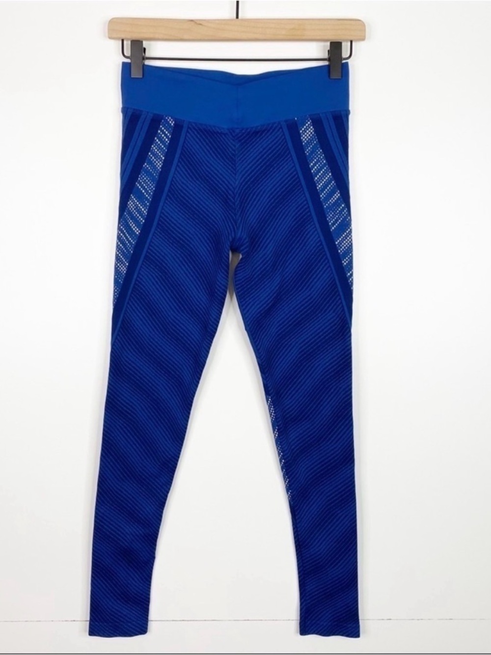 NUX Active Blue Vitalia High Rise Seamless Full Length Leggings Medium